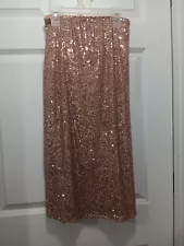 xl, champagne colored, sequin skirt