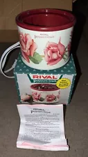 Rival Potpourri Crock 3206 RS Vintage 1980's Very Rare Rose Pattern Hard To Find