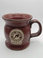 Sunset Hill Stoneware Ono Gelato Company Maui Red Pottery Mug Cup 4"H
