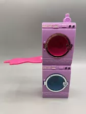 BARBIE 2012 PURPLE STACKED SPINNING WASHER & DRYER w/ Side Iron Board