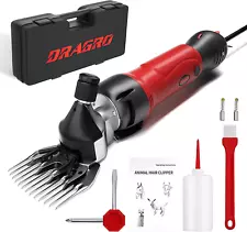 Dragro 2024 Upgraded Sheep Shears 500W, SheepClipper, Red, Silver, Black