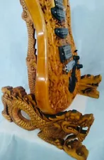 Blueberry Handmade Carved Wood Guitar Stand Dragon - Acoustic & Electric Guitars