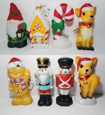 Light Up Tabletop Blow Mold Christmas Santa Gnome Penguin Soldier Gingerbread