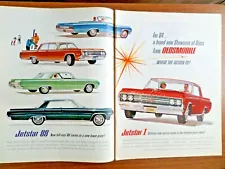 1964 Oldsmobile Olds Jetstar 88 & Jetstar I Ad Convertible Celebrity Holiday