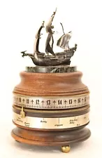 CHARLES FRODSHAM MARINERS WORLD CLOCK STERLING SILVER SHIP LTD EDITION, SERVICED