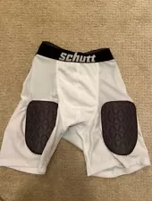 White Padded Schutt Integrated Girdle Shorts Size: Men’s Medium