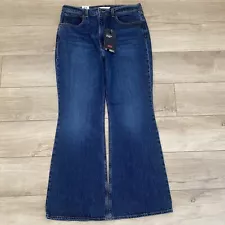 Levis 70s High Rise Jeans Women 33 Blue Flare Leg Bell Bottom Retro Denim *NWT*