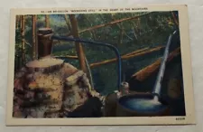 An 80-Gallon "Moonshine Still" In The Heart Of The Mountains. Postcard (S2)