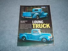 1941 Ford Pickup Truck Resto-Rod Article "Loving Truck"