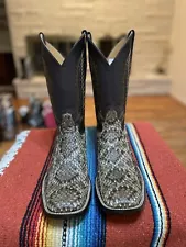 DIAMOND BACK RATTLESNAKE BOOTS 12 D Chestnut Soles Genuine Rattlesnake El Paso