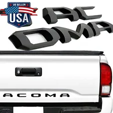 3D Raised Rear Tailgate Inserts Letters For TACOMA 2016-2023 Badge Emblem Black