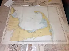 1957 CAPE COD BAY NAUTICAL CHART, THIS IS AS NICE IT GETS UNITED STATES COASTAL