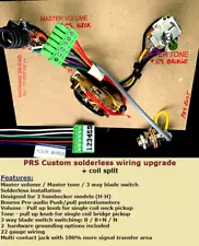 PRS Custom Solderless HH Wiring Upgrade + DGT MOD + Individual pickup Coil Split