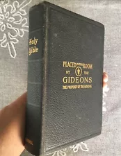 {1943} Gideons Holy Bible-Placed In This Room Property The Gideons/Christianity