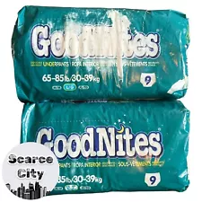 2 VTG Pull Ups Goodnites Underwear LARGE unopened NOS 9 Count Each 2004