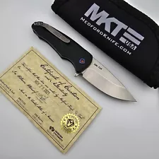 Medford Smooth Criminal Folder Black Aluminum Handle S45VN Blade Flamed hardware