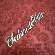 Cadillac OEM 1970-1980 Sedan deVille Chrome Emblem Badge Logo Nameplate Name