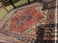 heriz antique hand knotted rug 8.7 By 11.5