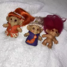 3 Sweet Vintage Troll Dolls 1960’s