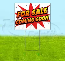 FOR SALE COMING SOON 18x24 Yard Sign Corrugated Plastic Bandit Lawn Decoration