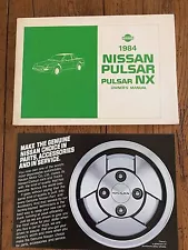 ORIGINAL 1984 NISSAN PULSAR NX OWNER MANUAL & '84 4-PG COLOR ACCESSORY BROCHURE