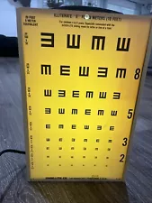 Vintage Good-Lite Co Illiterate “E” Translucent Lighted Eye Chart/Cabinet .