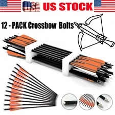 20" Crossbow Bolts Archery Carbon Crossbow Arrows for Crossbow Outdoor Hunting