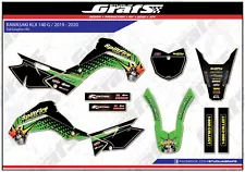 2019 2020 KLX 140 G Graphics Kit For Kawasaki KLX140G SplitFire Retro 19 20