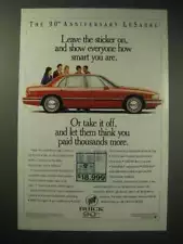 1993 Buick 90th Anniversary LeSabre Car Ad - Smart