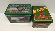 Two Vintage Remington Empty 22 LR Ammo Tins