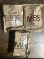 Lot of 3 Packs Wornick Military MRE-CHICKEN DUMPLING, CHICKEN PASTA, BUFFALO CHI