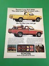 1973 1974 1975 1976 TOYOTA PICK UP TRUCK ORIGINAL PRINT AD ADVERTISEMENT B5