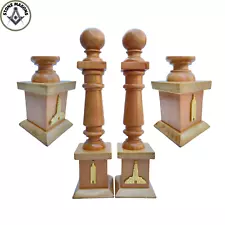 Masonic Columns, Masonic Warden Columns Premium Quality Wooden Handcrafted Work.