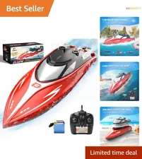 Velocity Fast RC Boat - 20+ MPH, Rechargeable, Battery Alarm, Capsize Recovery