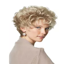 Natural Short Blonde Hair Pixie Cut Hairstyle Soft & Healthy Mommy Daily Wig