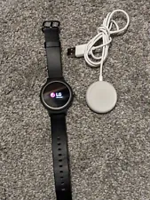 LG Watch Style W270 45.7mm Titanium Stainless Steel Black Leather Buckle