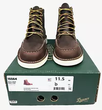 Danner Mens BULL RUN Moc Toe Steel Toe 6" Leather Work Boots 15564 Brown Sz 11.5