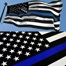 Blue Lives Matter 3 x 5ft USA Thin Blue Line Police Law Enforcement Flag