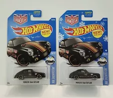 Hot Wheels Porsche 356A Outlaw Black #120 One Target Snowflake Lot Of 2 For Sale