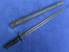 VINTAGE ORIGINAL M1907 BRITISH SMLE BAYONET AND SCABBARD MADE BY SANDERSON