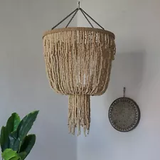 wooden beaded chandelier for sale