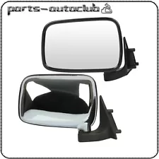 For 1986-1993 MAZDA PICKUP B2200 UB45 Left&Right Side Mirrors Chrome Fold Manual