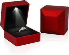 Creative Led Light Classic Ring Box Suitable For Wedding Proposal, Jewelry Box