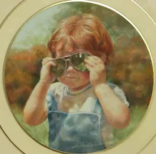 Abbie Williams Original Pastel Art for Collector's Plate LOVE IS NEVER ARROGANT