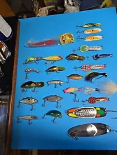 25 Old Lures New & used Tackle Box Find.