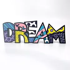 Romero Britto "DREAM " Word Art Authentic 10"