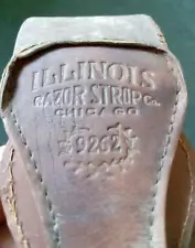 Chicago Illinois Razor Strop Co #9262 Barber Straight Razor Strap Leather