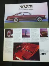 1975 Chevy NOVA Custom Automobile Dealer Sales Brochure