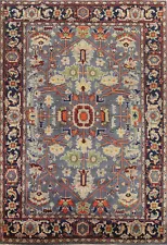 Artisanal Beauty Hand-Knotted Heriz Serapi Indian Living Room Wool Carpet 9'x12'