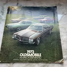 Original 1972 Oldsmobile Sales Brochure Toronado Cutlass 98 88 With Invoice